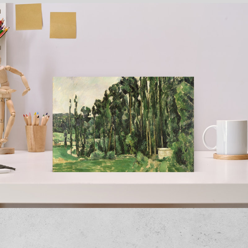 Les Peupliers, vers 1879-1882. Estampe d'art mural abstraite contemporaine représentant un paysage naturel.