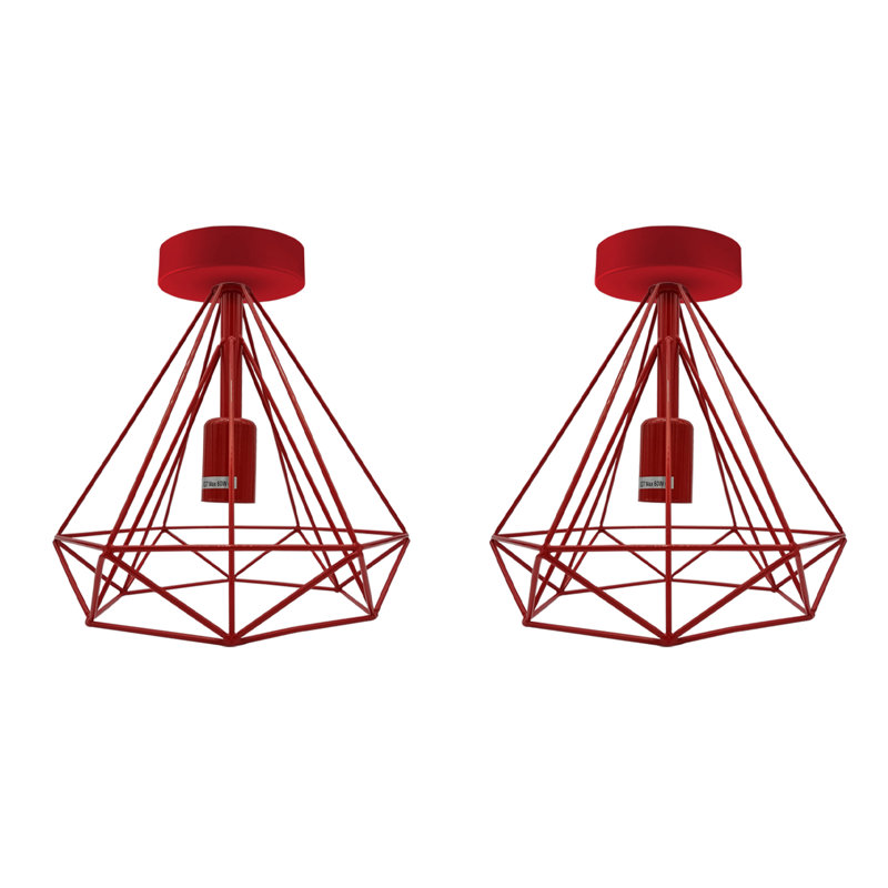 Alissah Flush Mount, Red
