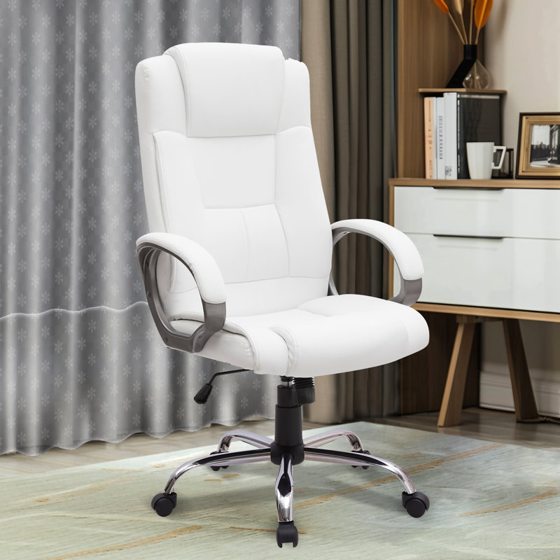 Jakyrah High Back Executive Desk Chair, Faux Leather Office Chair with Back Support, Home Office Chair with Armrest and Lumbar Support