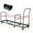 77" Heavy Duty Folding Chair Rack on Wheels, 600 lb Capacity Folding Chair Cart with 2 Binding Ropes & Dust Cover, Folding Chair Storage Rack for 20 Chairs, Removable Rail & Swivel Wheels