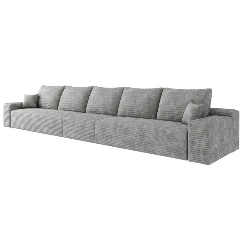 Boneless Modern Modular Cloud Sofa, Gray Corduroy