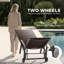 Outdoor Patio Chaise Lounge Set Of 2 With Wheels And Armrests-1991434969