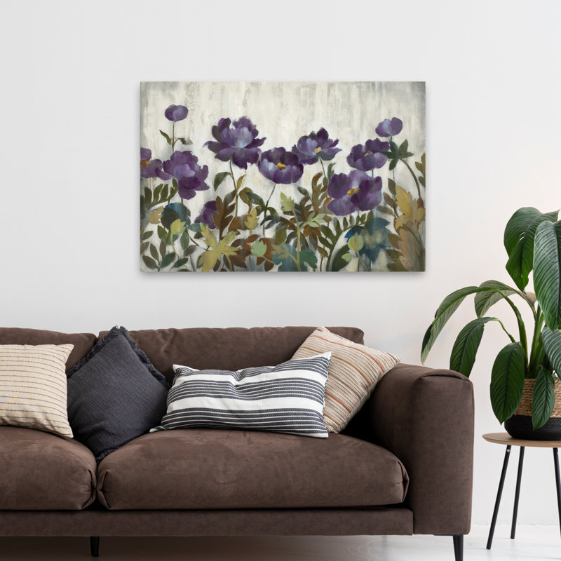Argent et saphir en fleurs crème beige, H 48 po x l 32 po