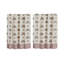 Margaret Floral & Gingham Ruffled Cotton Tier Curtain Set - 36x36 Dusty Rose & Natural Cafe Curtains-511002221