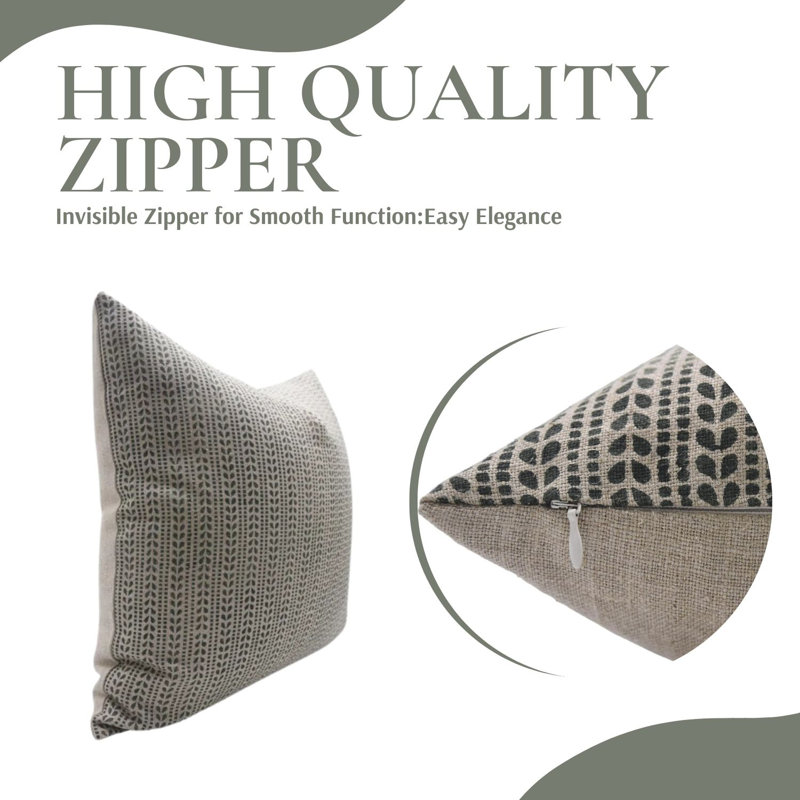 Linen Indoor/Outdoor Pillow Cover, 14" x 20", Rectangular, Black