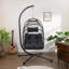 Fauteuil suspendu d'extérieur avec support, chaise pivotante en osier-90801663-90801662