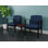 Amherst Steel Waiting Reception 2 Seat Tandem Metal Frame with Center Table