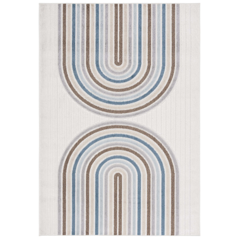 Tapis à motif géométrique Jhoana Performance, Carré 6 pi 7 po
