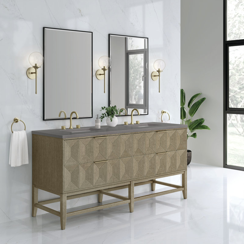 Emmeline 72'' W Double Vanity, Eternal Jasmine Pearl, 8" Widespread