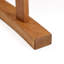 Banc d'extérieur rectangulaire naturel en bois massif de 47,2 pouces de long
