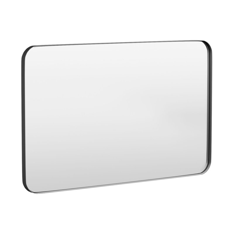 Miroir de salle de bain mural Cozy Design, 30 po x 48 po, Noir, Rectangle