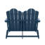 Creaghan 49" W Folding HDPE Double Adirondack Chair-42453684