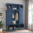 Modern Hall Tree With Adjustable Shelves, Side Cabinets, Top Compartments And Hooks-1244562564
