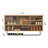 55.12" Modern Minimalist Light Wood Color Shelf with Hanging Rod-126597329