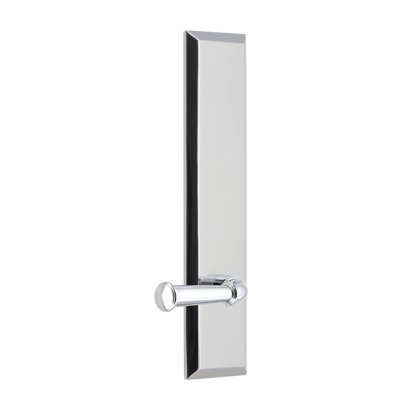 Grandes plaques d'intimité Grandeur Fifth Avenue avec levier Georgetown, 2 3/4", Chrome brillant, Oui