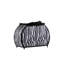 Sac à main 11,75 po imprimé zébré avec lampe de table noire