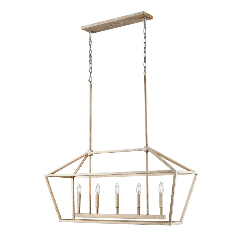 Glenhaven 5 - Light Kitchen Island Pendant, Vintage White