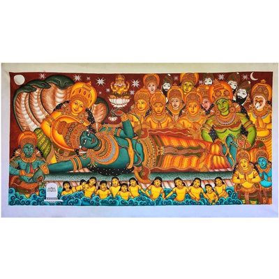 Ananthashayanam | Acrylic On Canvas | Anandu | For Wall Décor