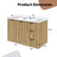 Ensemble de meuble-lavabo moderne avec lavabo Mid-Century-231672150-231672148