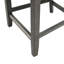 Tabouret de comptoir de 25,5 po, siège rembourré, pieds en bois massif, siège et dossier de style moderne, passepoil décoratif