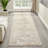 Kwamane Beige/Stone Blue Traditional Distressed Floral Indoor Area Rug-933210696