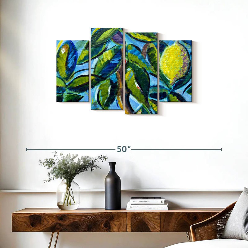 Yarlin Lemon Tree Leaves, 22" H x 36" W
