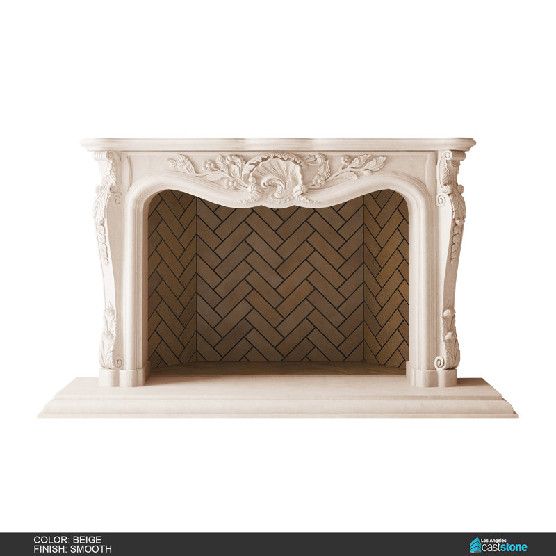 Pourtour de cheminée Josephine, Lisse / beige