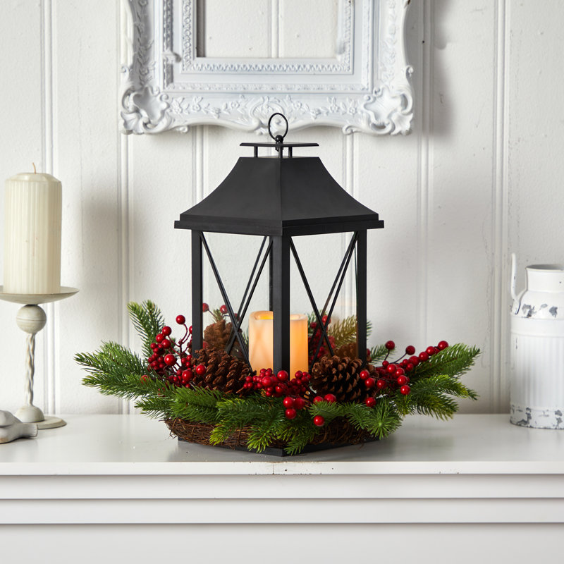 15'' H Tabletop Lantern with Candle Included