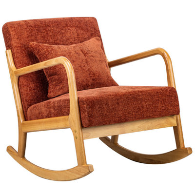 Pineville Solid Wood and Fabric Rocking Chair by Corrigan Studio