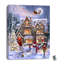 Maison de Noël 18 x 24 entièrement imprimée avec changement de couleur à DEL