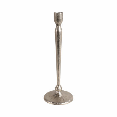 Sagebrook Home 15X5" Traditional Cast Iron Taper Holder, Silver