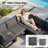 Anevaeh 8-Person Outdoor Patio All-Aluminum Sectional Conversation Set with Fire Pit Table and Cushions-1093982558-1093983213