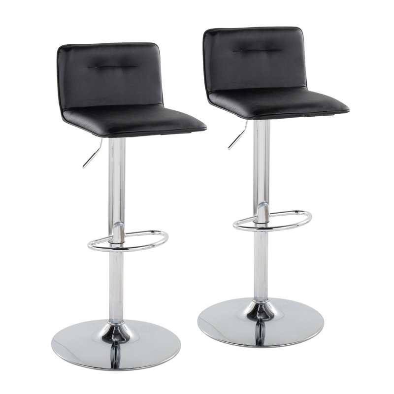 Ogan Adjustable Barstool - Set Of 2, Black