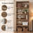 70.8" H Solid Wood Bookcase With 5-Tier Storage For Living Room, Home Office (Set Of 2)