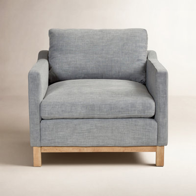 Cami 34.5"W Goose Down Filled Upholstered Armchair