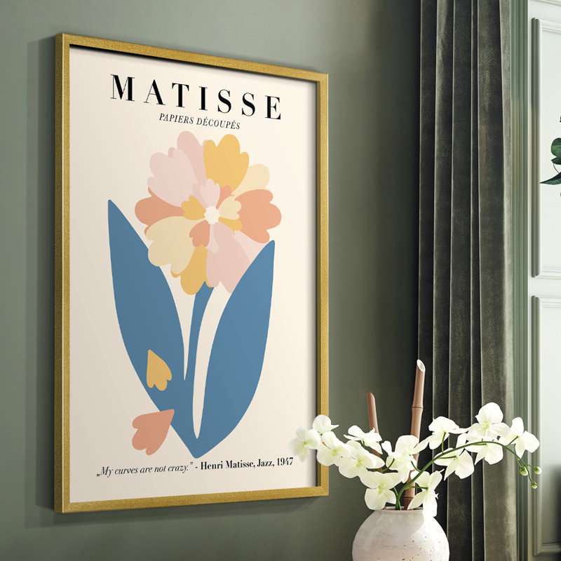 Matisse Lxxxviii, reproduction encadrée - bois massif, H 14 po x l 11 po