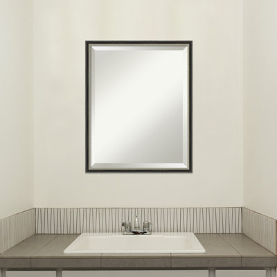Earsie Solid Wood Rectangle Wall Mirror