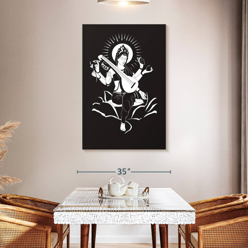 Adella Symbolic Saraswati, 48" H x 32" W