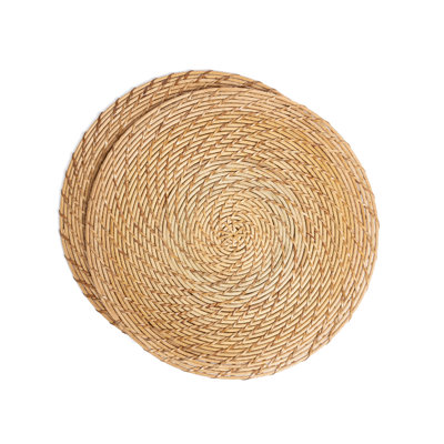 Natural Fiber Over&Back Woven Frayed Chambray Placemats