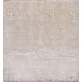 Sona Silk Geometric Area Rug in Rose/Camel