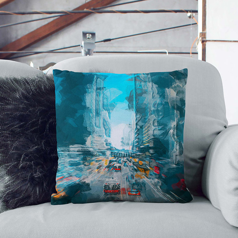 Square Throw Cushion, 40cm H x 40cm W x 15cm D