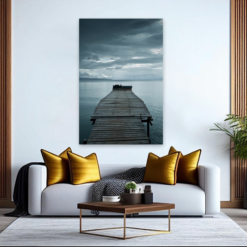 Quai 1 - Quai et jetées de photographie côtière, art océanique, H 60 po x l 40 po