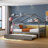 Saunderton Wooden House Bed with Trundle-299217222-298050780