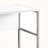 Honore White Finish Computer Desk With Silver Metal Leg, 29.74" H X 46.96" W X 23.38" D