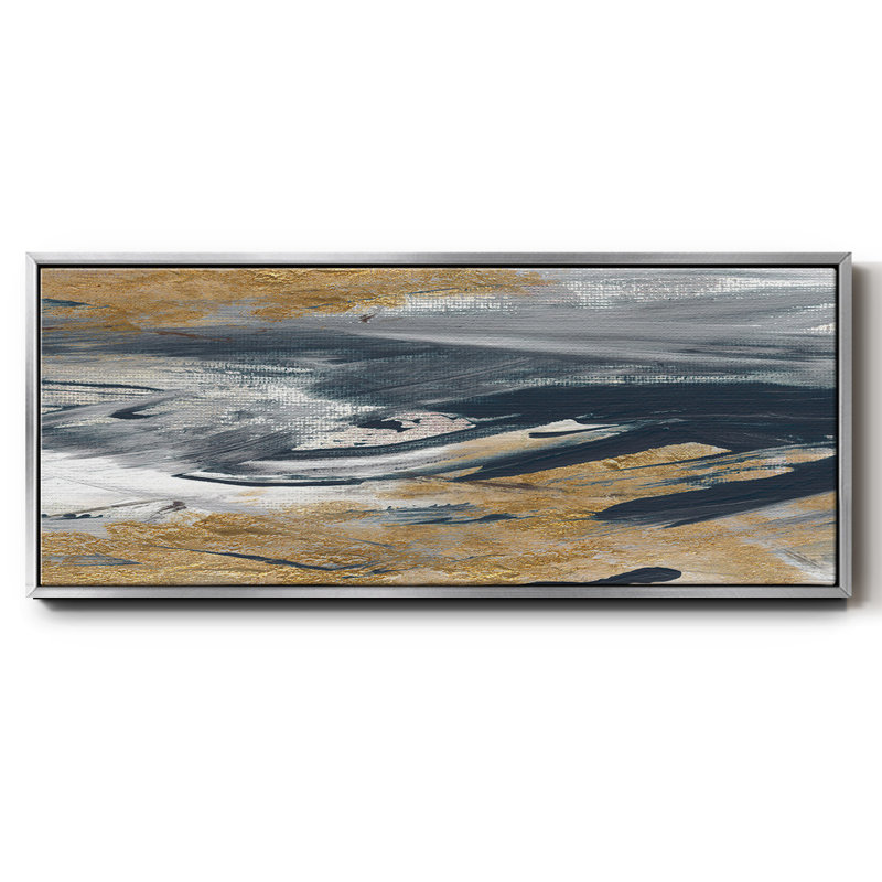 Tumultuous Navy- Framed Canvas