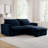 Sectional Sofa Comfy Corduroy Couch For Living Room With Pillows And Round Armrests, Modern Corduroy Sofa Sleeper Deep Couches With Storage Ottoman-839455889