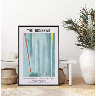 Illustration classique de l'artiste débutant Barnett Newman - impression sur toile