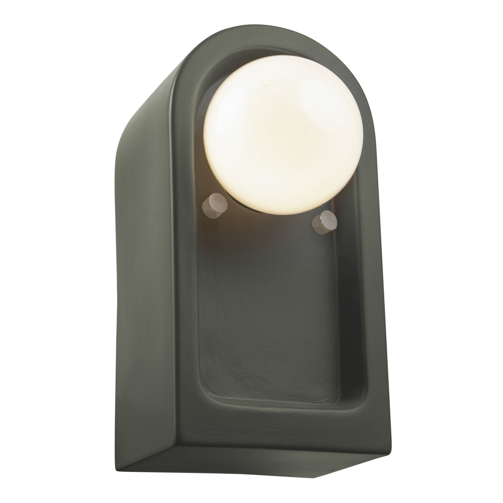 Rosalino Single Light Ceramic Sconce, Pewter Green