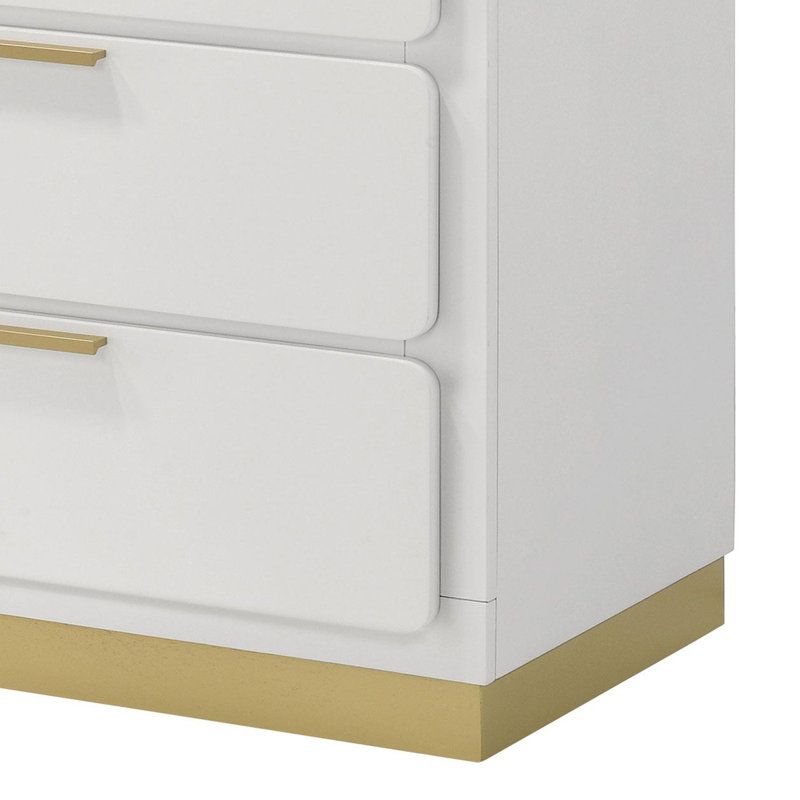 Commode de chambre à 4 tiroirs, Blanc