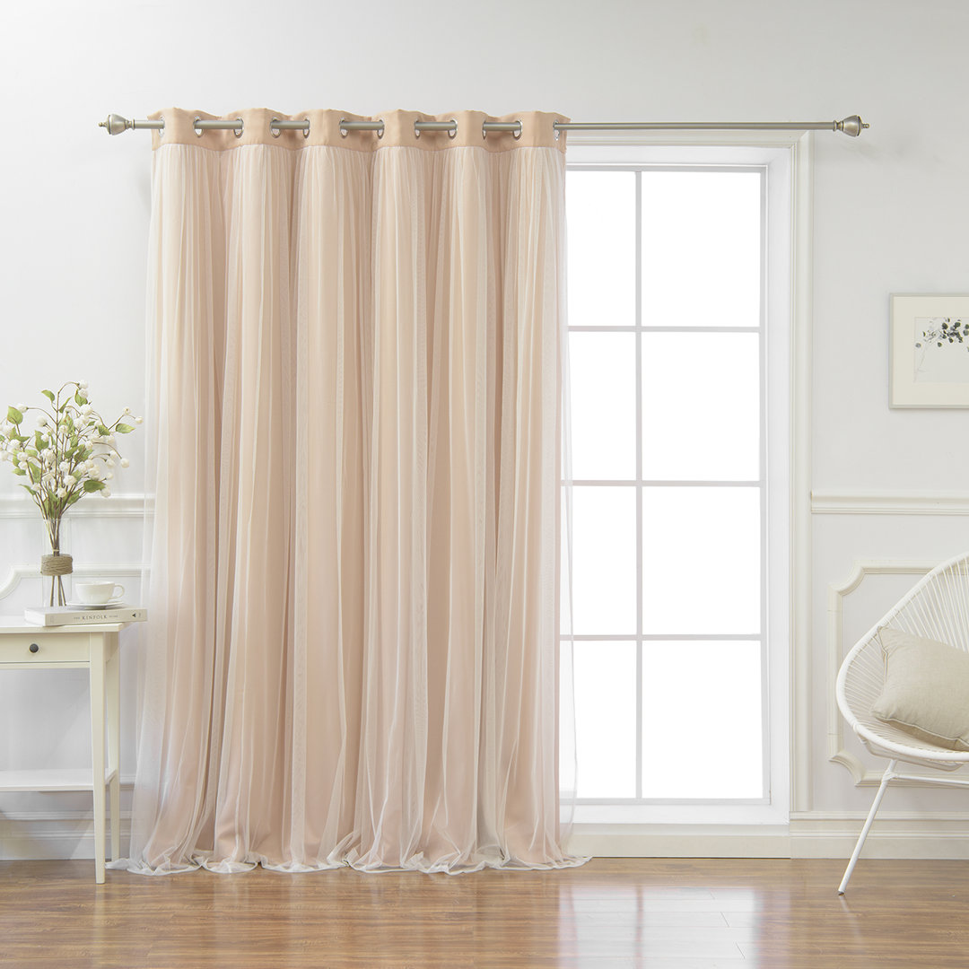 Granado Polyester Room Darkening Curtain Single Panel House of Hampton® Curtain 